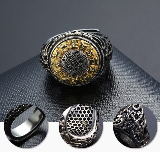 Nhẫn bạc Thái 12 con Giáp phong thủy