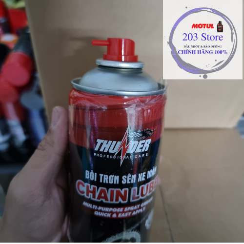 Chai Xịt Bôi Trơn Sên Xe Máy Chain Lube Thunder 400ml