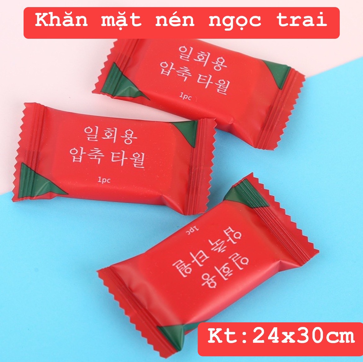 [Túi 50 Viên] Khăn Lau Mặt Dạng Viên Nén, Khăn Lau Mặt Khô (Trắng)