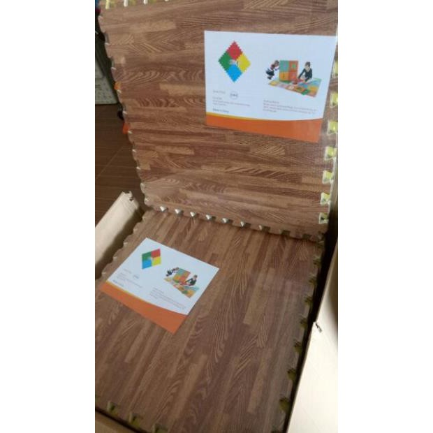 thảm xốp vân gỗ cục 4 tấm