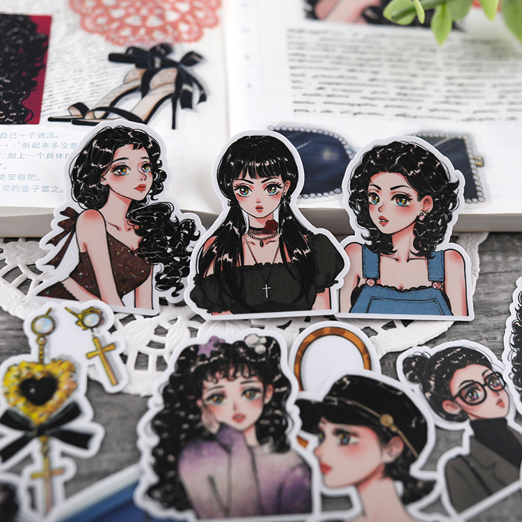[HCM]Set sticker cô gái cá tính (Hàng có sẵn)