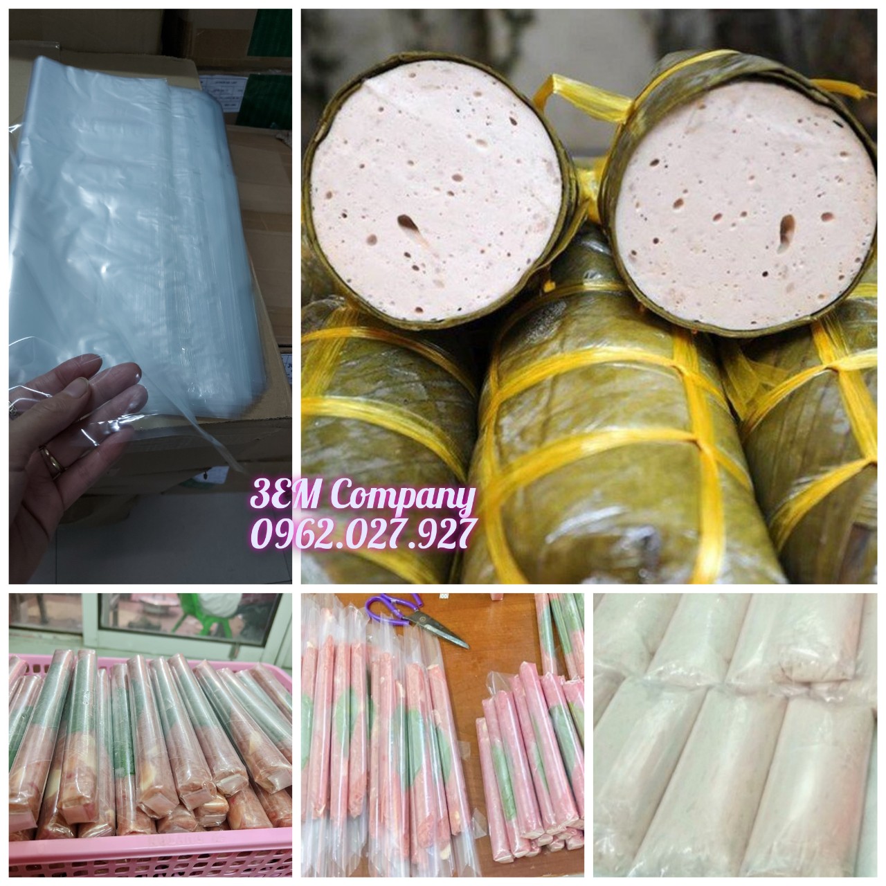 Màng Nilon/ Manh nilon Gói Chả Lụa, Nem Chua Size 40*40