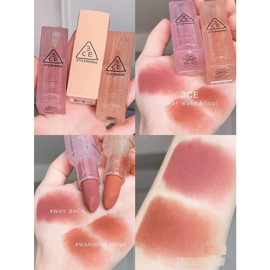 Son Thỏi Lì, Lên Màu Chuẩn 3CE Soft Matte Lipstick 3.5g