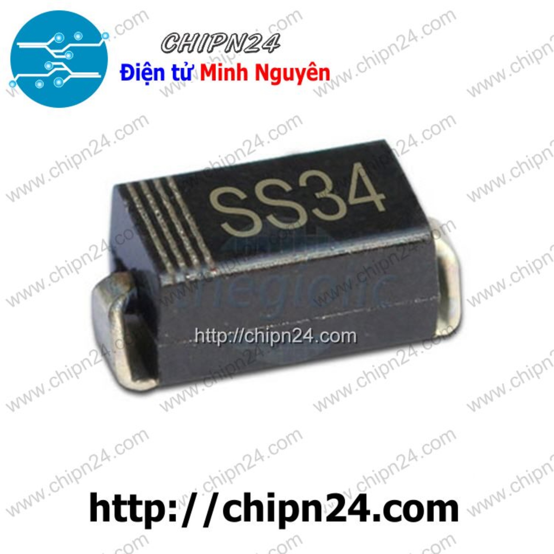 [5 con] (KX) Diode Dán SS34 SMA 3A 40V 1N5822 (SMD Dán) [Diode xung]