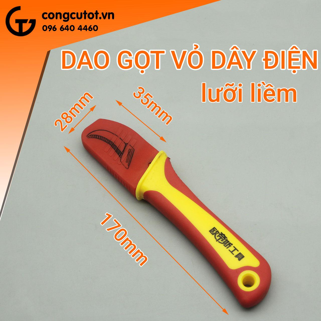 Dao gọt vỏ dây điện cán cao su cách điện