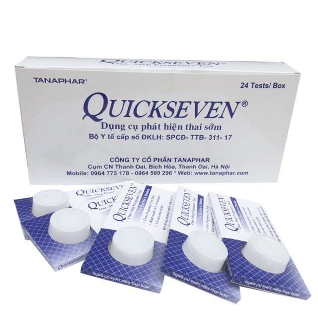 Que thử thai Quickseven (Hộp 24 Que)