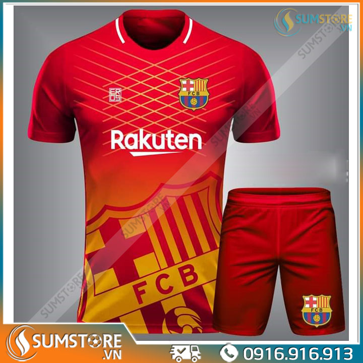 [HCM]Áo Bóng Đá Độc Lạ Đẹp – CLB Barca Win Đỏ