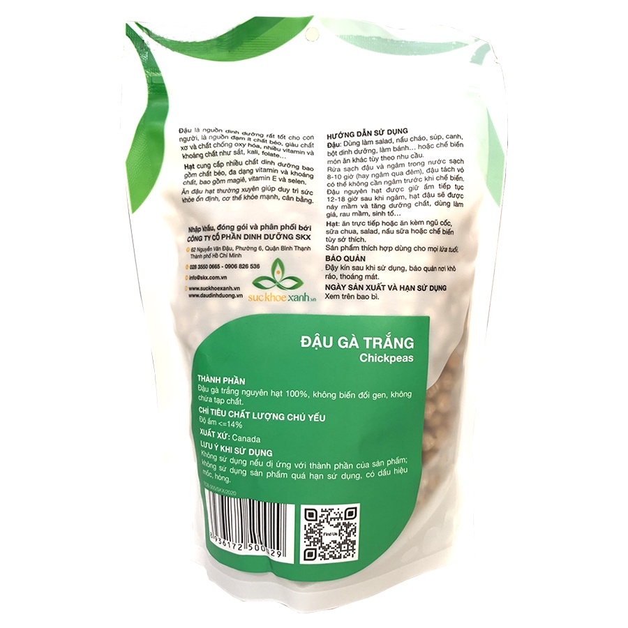 Hạt đậu gà nhập khẩu (không biến đổi Gen) 500g