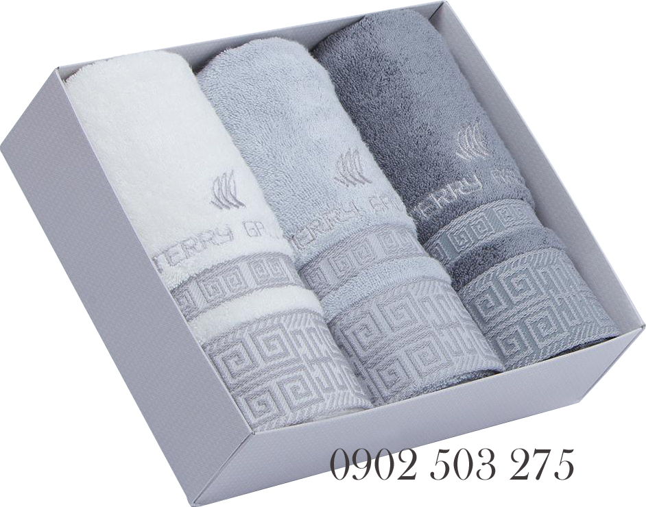 Towel Gift Set - 03 Premium Bamboo towels SONGWOL TG LATTICE