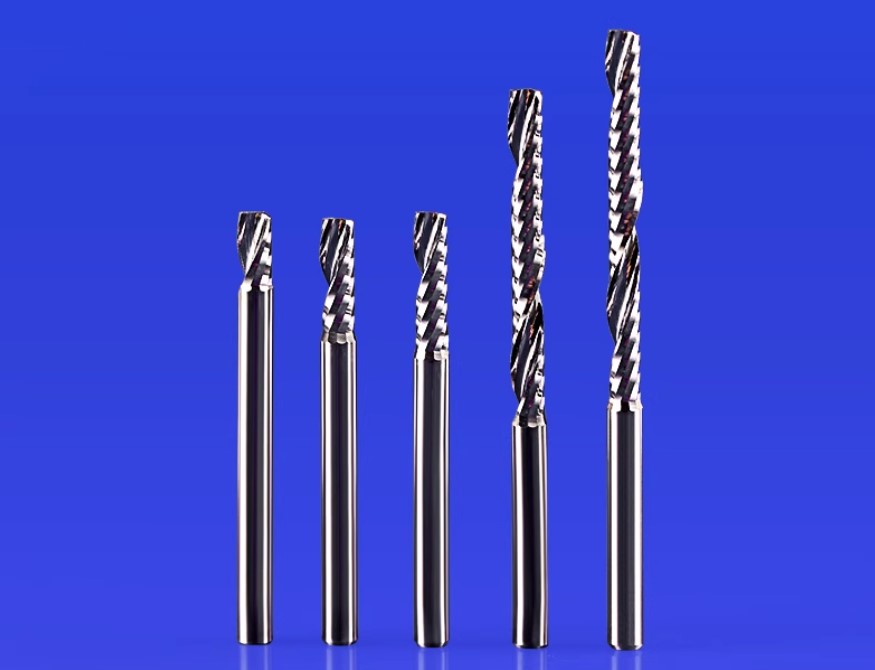Dao phay 1 ME xoắn Weitol cốt 3.17mm ( Dao phay / Dao cắt gỗ, nhựa, nhôm và vật liệu mềm) / Dao phay cốt 3.17mm
