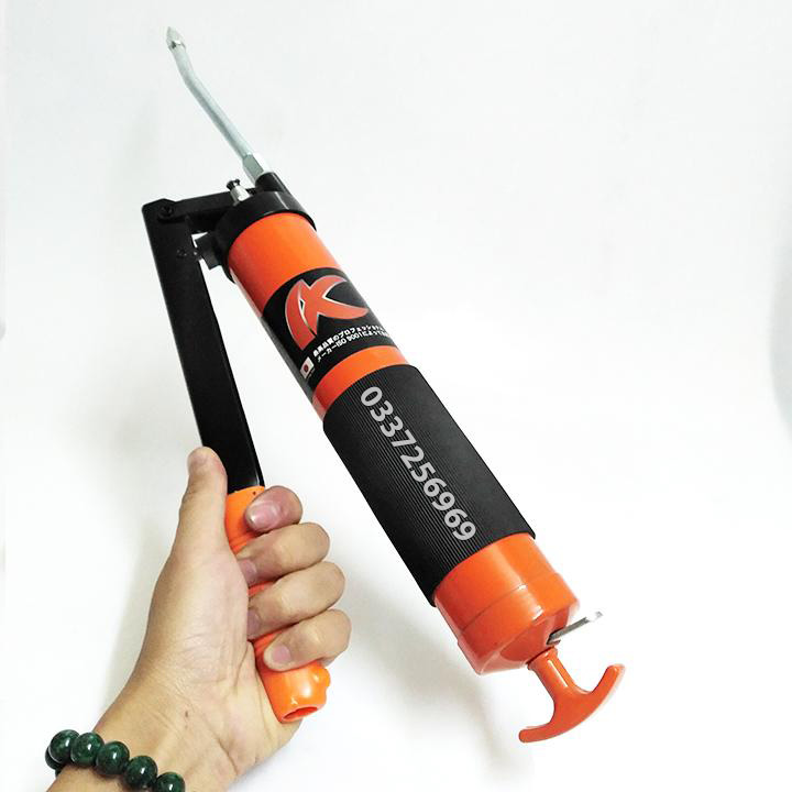 Bơm mỡ tay Nhật Bản Kapusi 400cc Không bị e mỡ khi bơm chuyên dụng cho thợ cơ khí sửa chữa