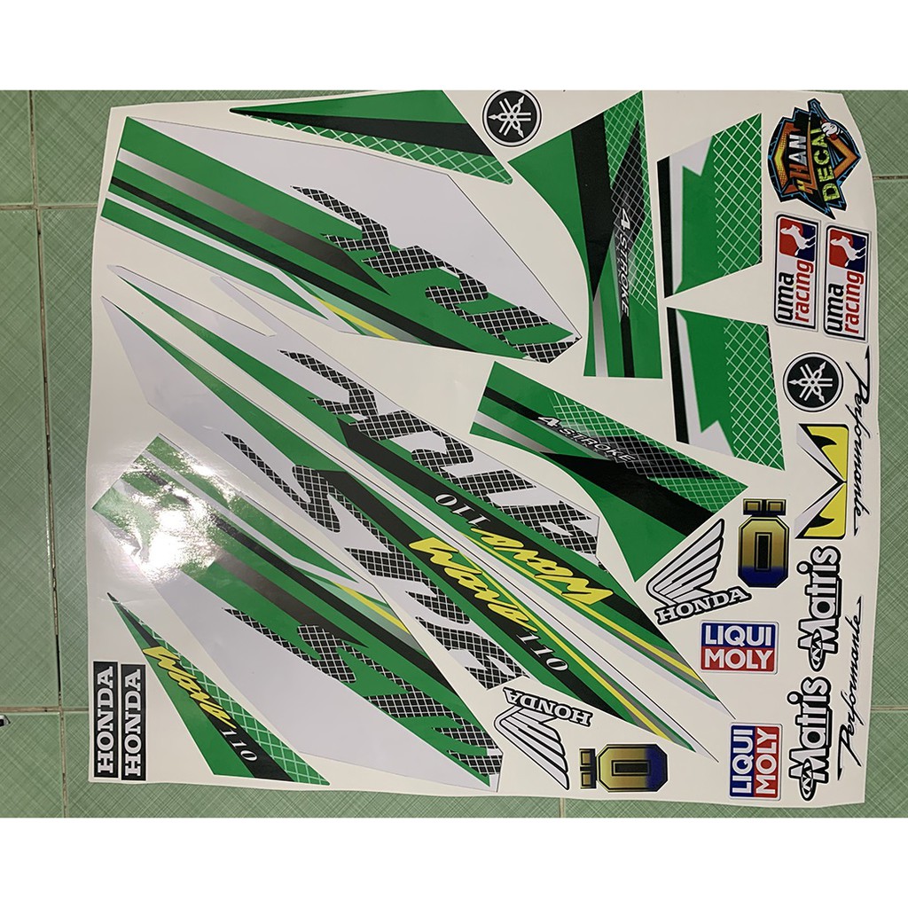 tem wave 110 spark xanh lá