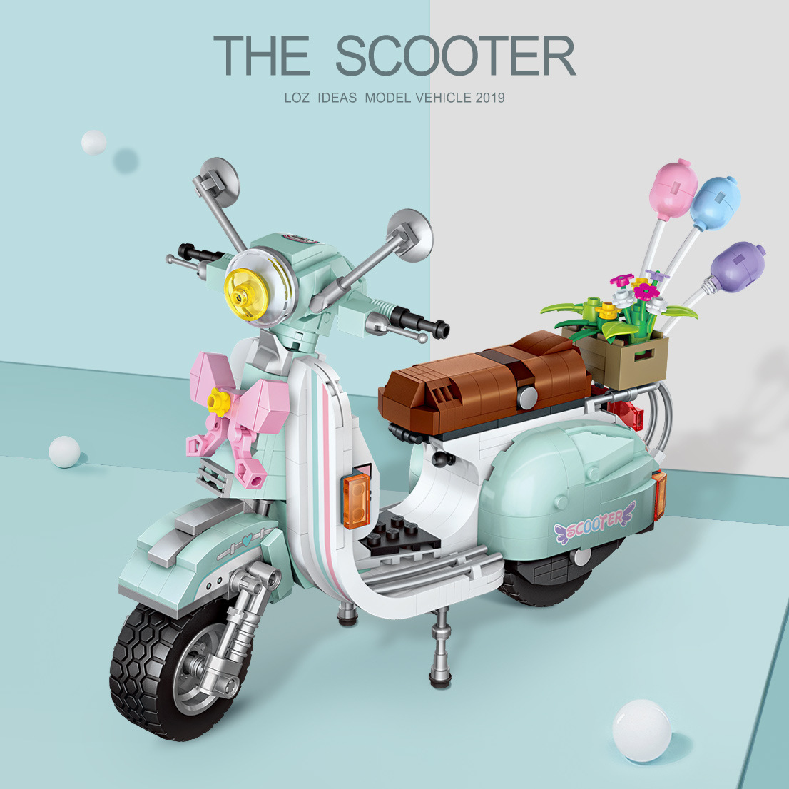 Đồ chơi lắp ghép LOZ  mini mô hình Scooter