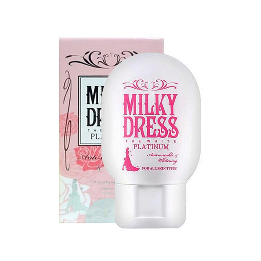 Kem dưỡng trắng và chống lão hóa Milky dress The White Platinum (65g)
