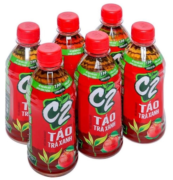 [COMBO 2 CHAI] Trà Xanh C2 Hương Táo - Chai 355ml