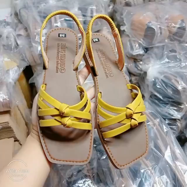 [FREESHIP EXTRA] SANDAL XĂNG ĐAN ĐẾ BẰNG XUẤT XỊN [BH3 THÁNG]