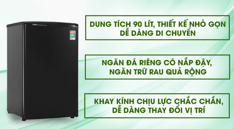 Tủ lạnh Aqua 90 lít AQR-D99FA(BS)