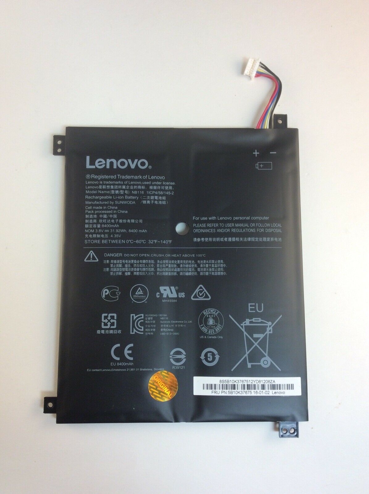 Pin(battery) Original Laptop Lenovo 100s-11IBY (NB116) zin