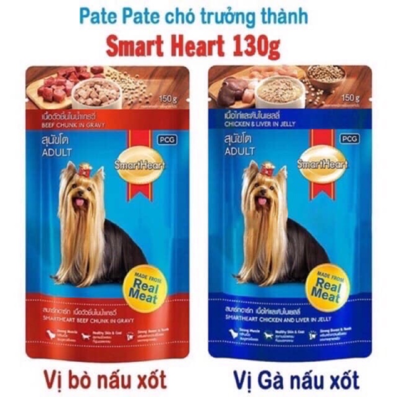 Pate smart heart adult 130g dành cho chó trưởng thành - vị bò - gói 130g, sản phẩm tốt, chất lượng cao, cam kết như hình, độ bền cao, xin vui lòng inbox shop để được tư vấn thêm