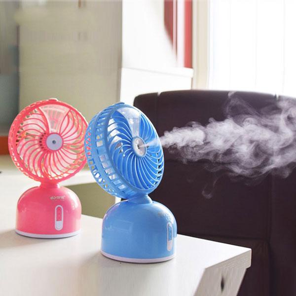 Máy phun sương tạo ẩm, Quạt tạo độ ẩm tích điện Mini Cổng Usb, Nhỏ gọn, xinh xắn, dễ dàng mang theo bên mình lúc đi học, đi chơi, du lịch