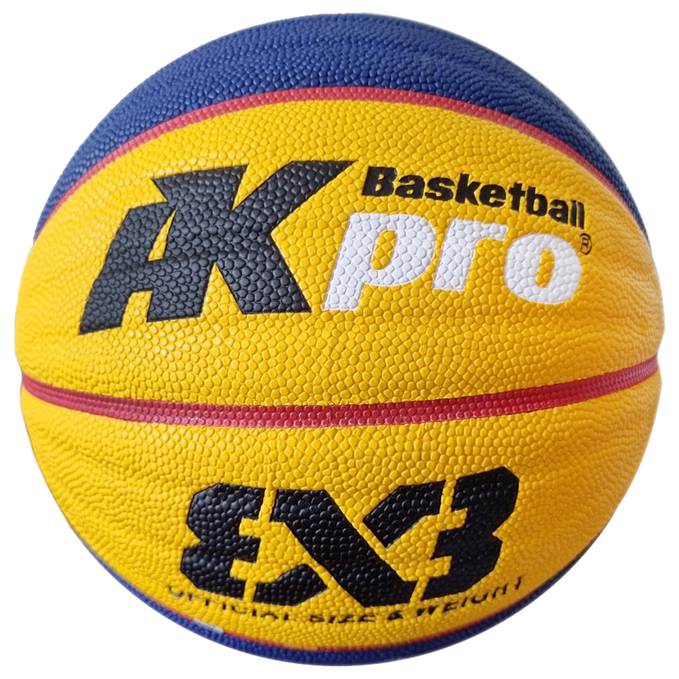 Bóng Rổ Da AKpro 3x3 Vàng-Xanh