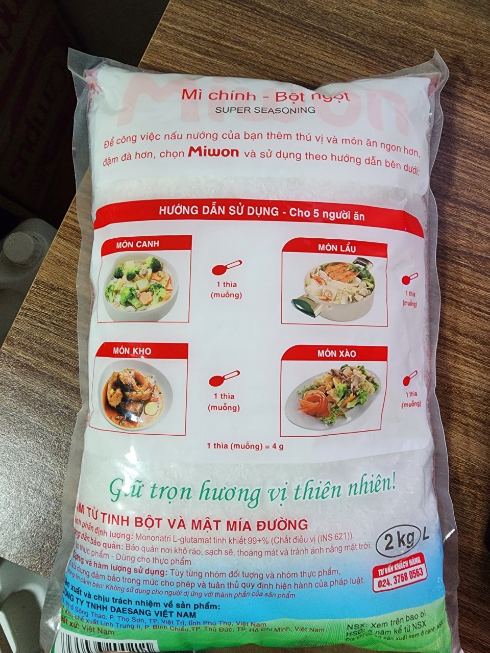 Mì chính Miwon cánh lớn - Túi 2kg