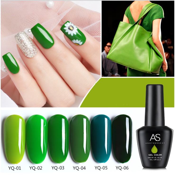 Sơn Gel AS| Mã YQ | Màu Xanh Lá