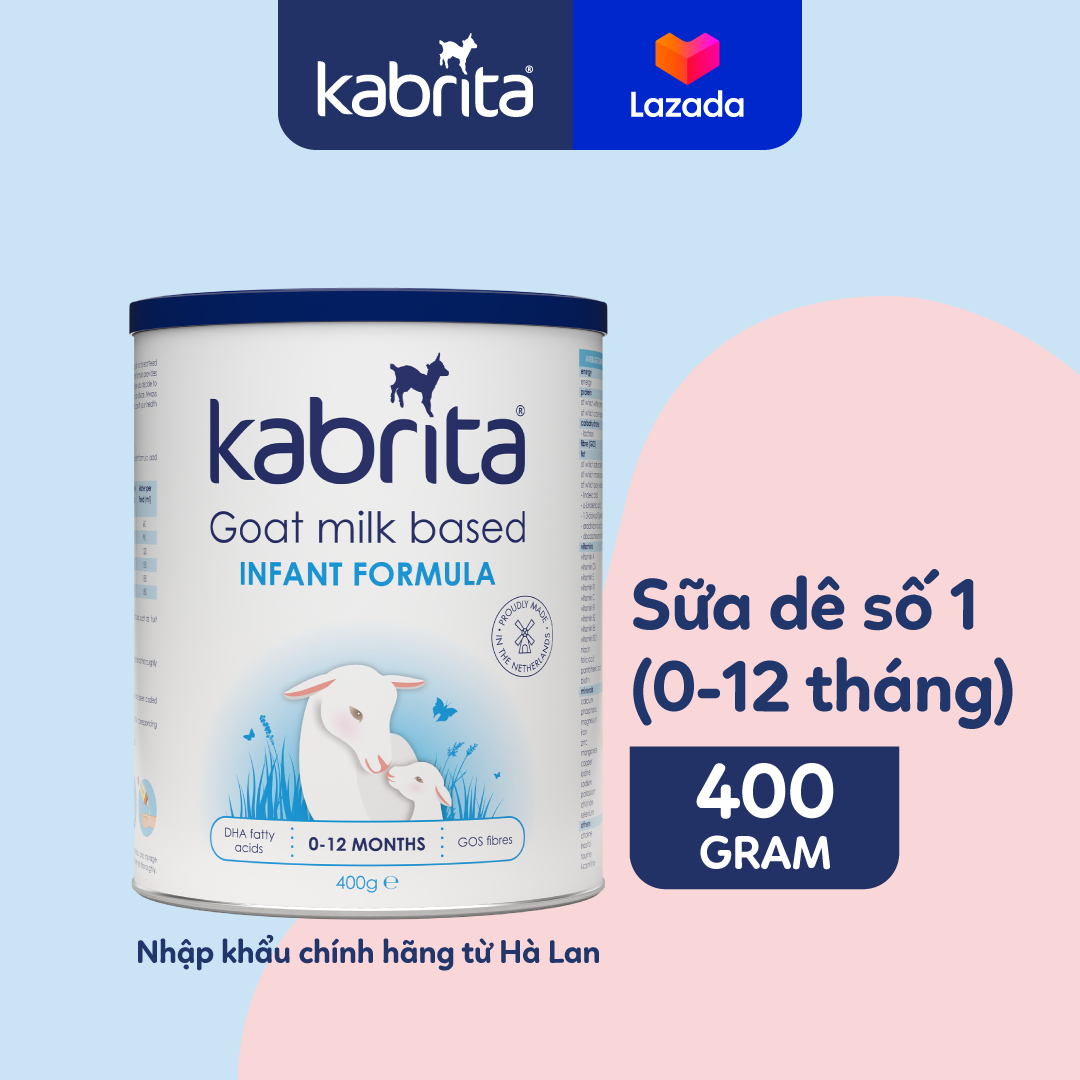 [DATE T7.2024] Sữa dê Kabrita cho trẻ từ 0-12 tháng - Lon 400g