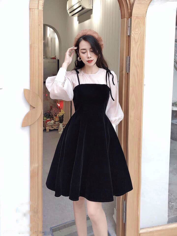 [HCM]SET VÁY NỮ XÒE VINTAGE CỰC XINH