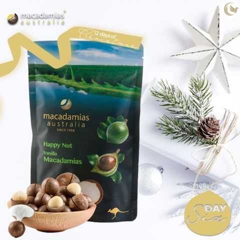 Hạt Macca Úc Vanilla Happy Nut 225g Chính Hãng