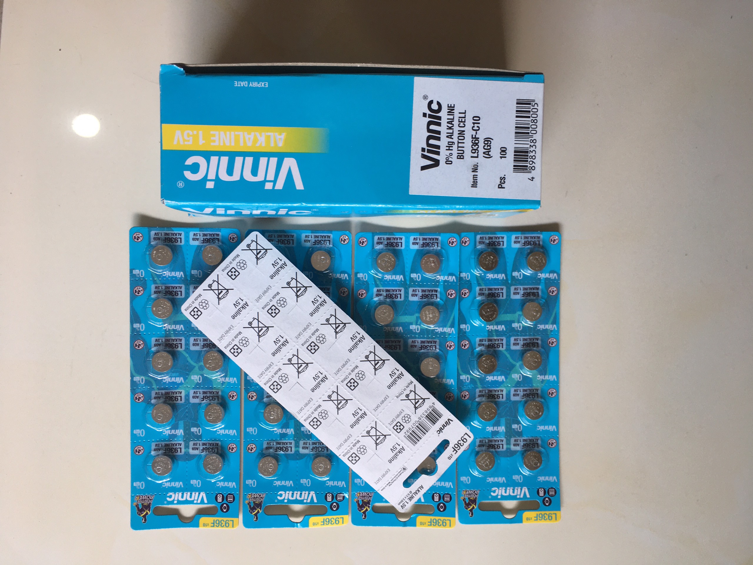 [HCM]Combo 5 vỉ pin Vinnic SR936SW 394 AG9 L936F 936