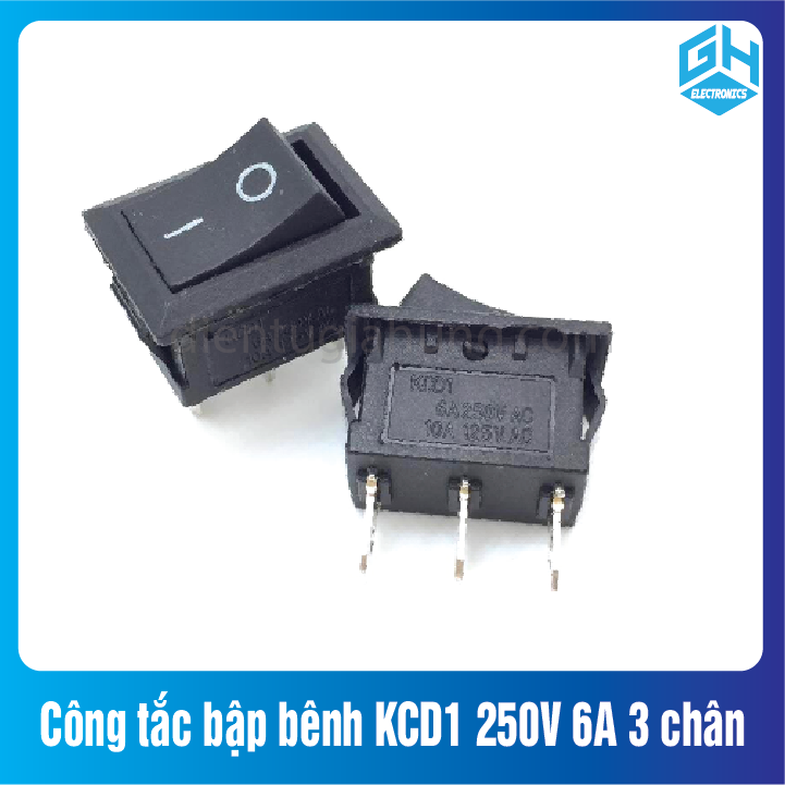 Công tắc bập bênh KCD1 250V 6A 3 chân