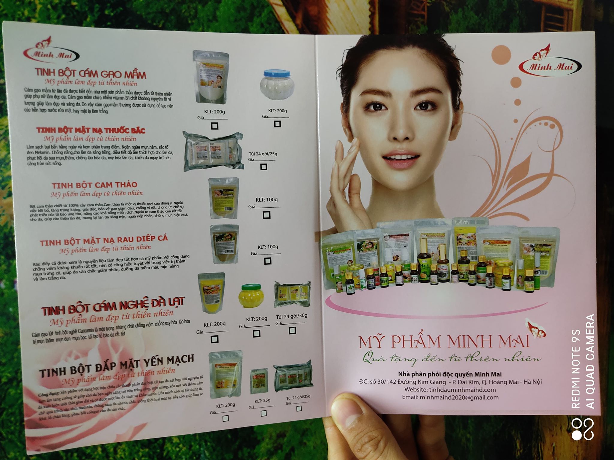 200gr tinh bột cám nghệ Minh Mai.