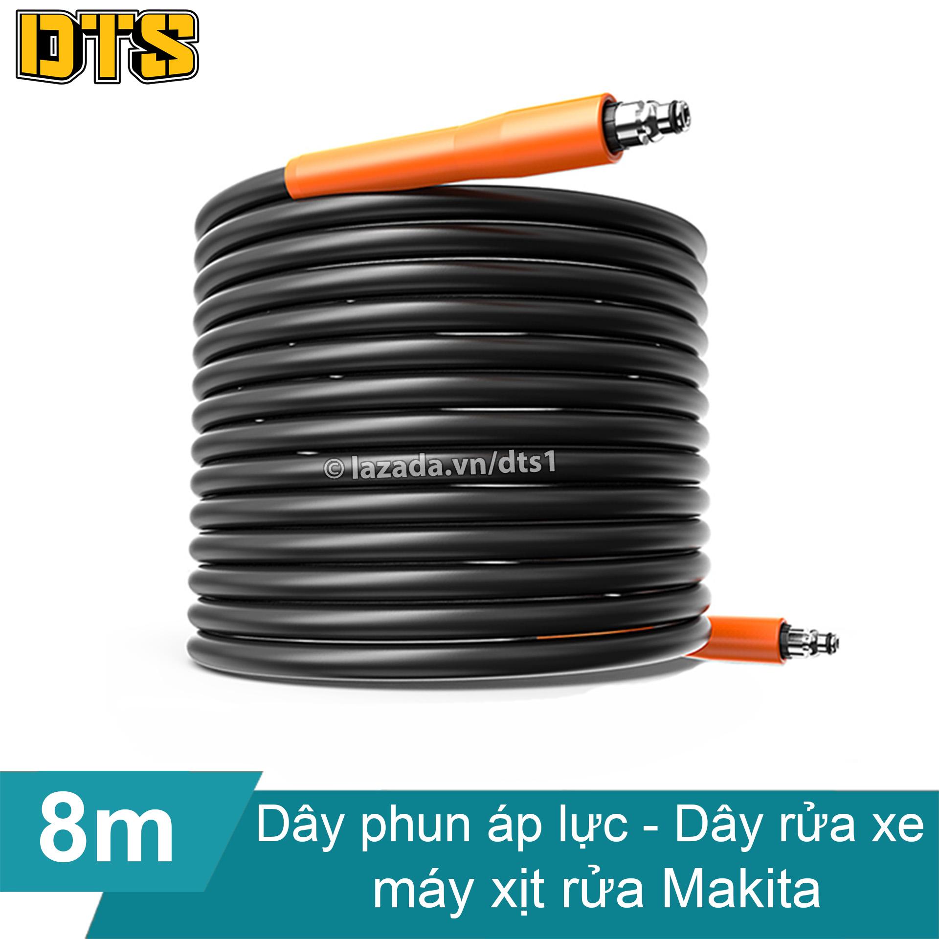 8m Dây phun áp lực cho máy phun xịt rửa Makita - Ống dây áp lực cao máy rửa xe Makita - Ống dây rửa xe thay thế cho máy rửa xe Makita HW102