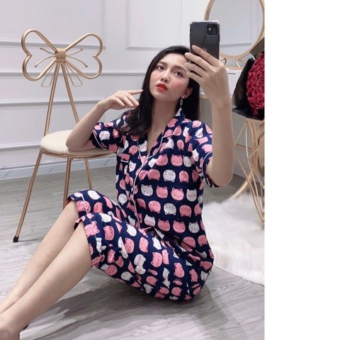 Bộ Ngủ pijama quần lửng chất đẹp