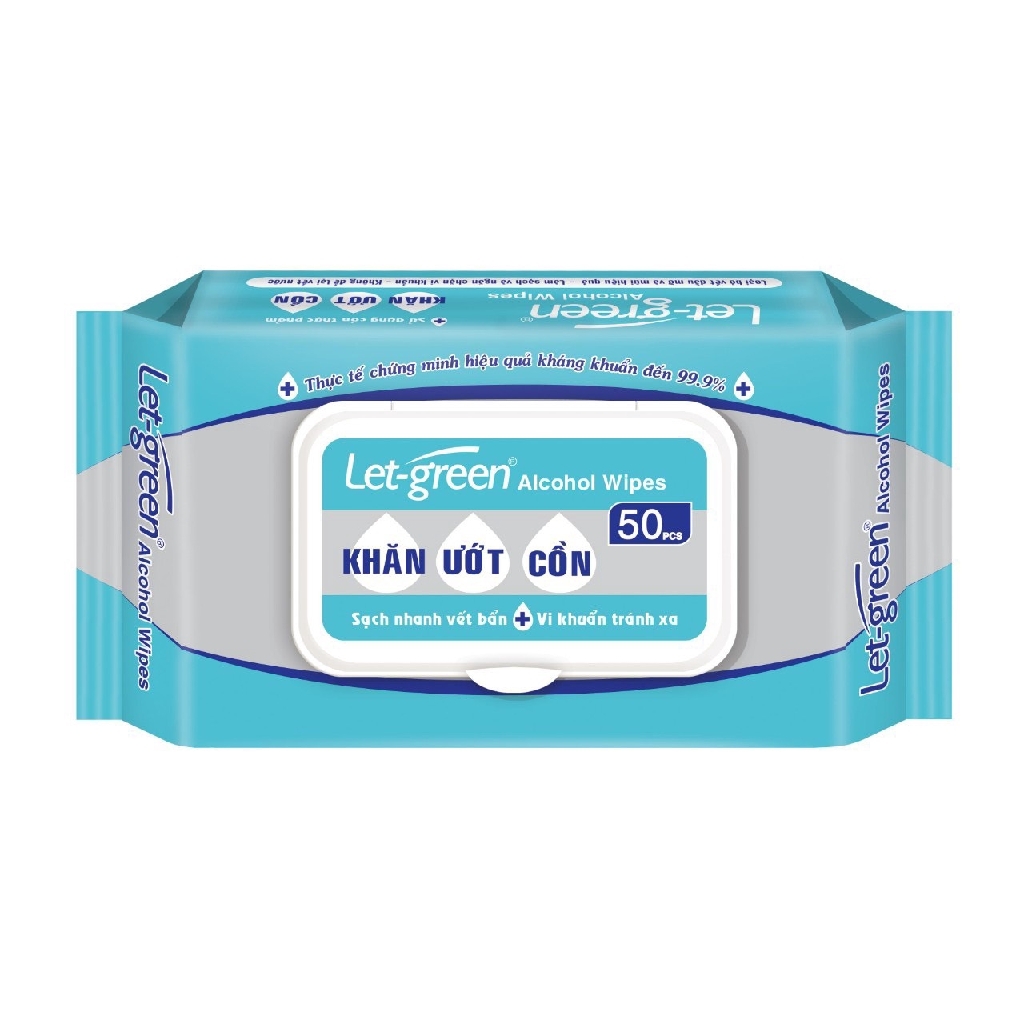 [HCM][Ảnh Thật] Khăn Giấy Ướt Có Cồn LET-GREEN