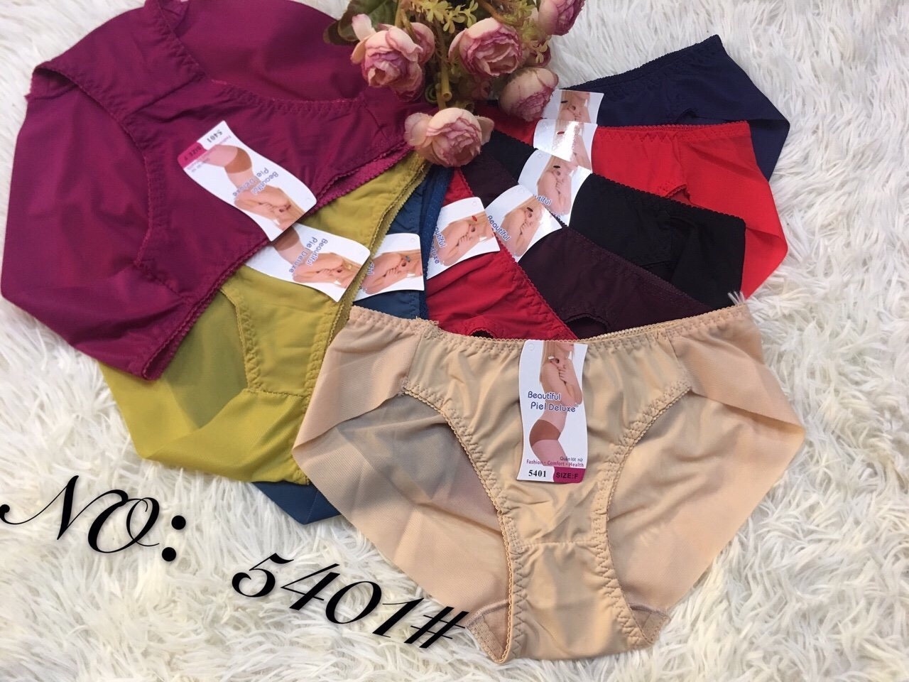 Combo 5 Quần Lót Nữ Trơn Beautiful Spring 5401 – Thun Lạnh Không Đường May, Siêu Mềm Mịn