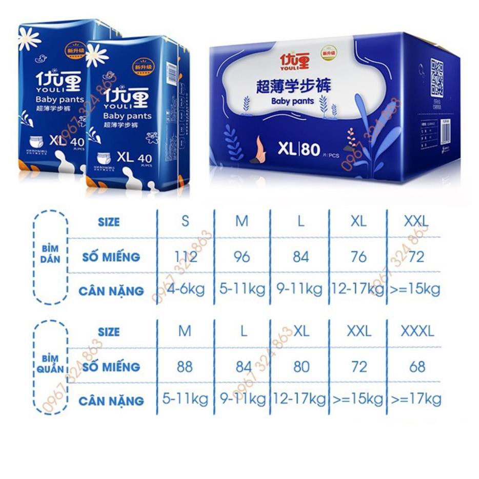 Bỉm YOULI chất lượng