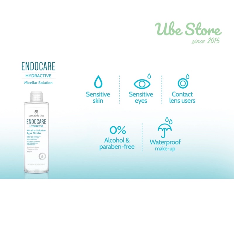 NƯỚC TẨY TRANG ENDOCARE HYDRACTIVE MICELLAR SOLUTION AGUA MICELAR 400ML