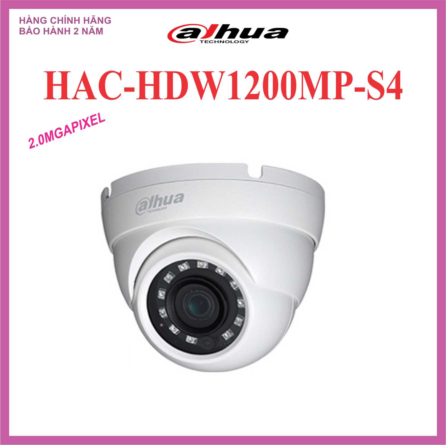 CAMERA HAC-HDW1200MP-S4 2.0 MEGAPIXEL 4 IN 1