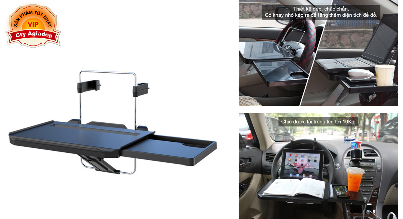 Giá để đồ, kệ để đồ xịn trên oto xe hơi CarTech - Bàn làm việc, bàn ăn trong ô tô car - Thiết kế mới