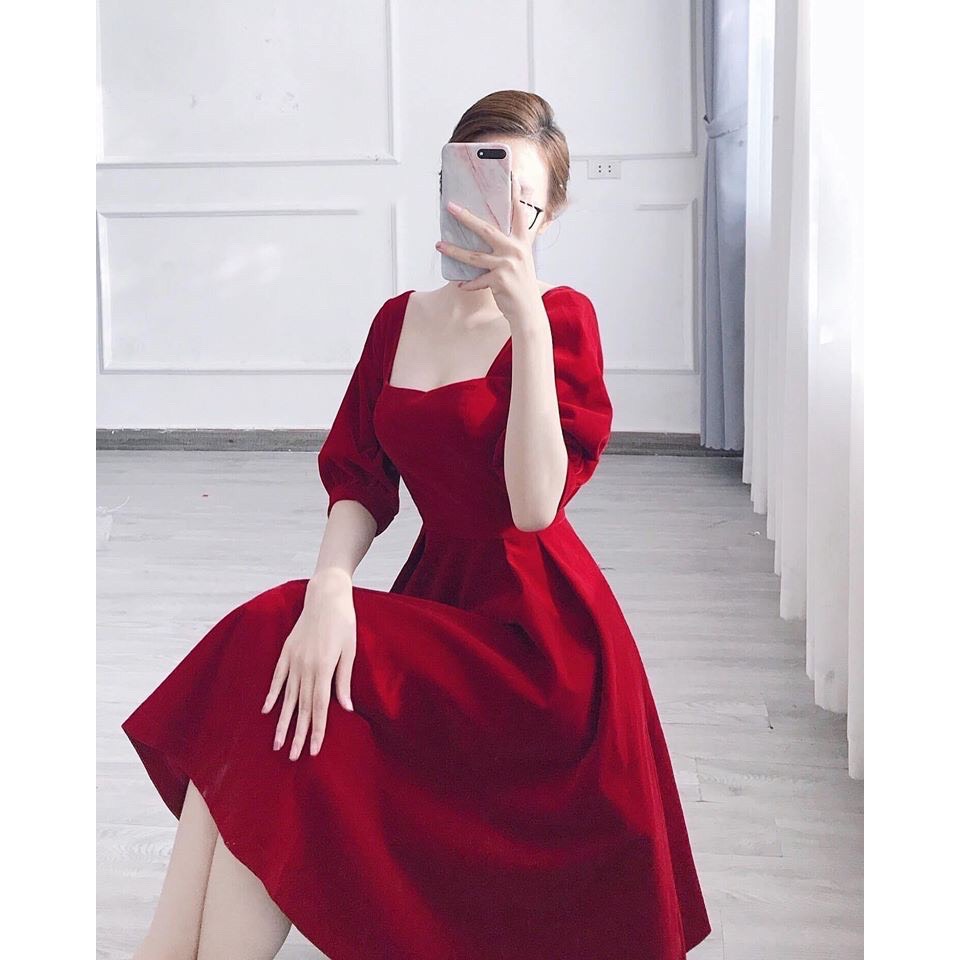 [HCM]Đầm xòe umi tiểu thư sang trọng