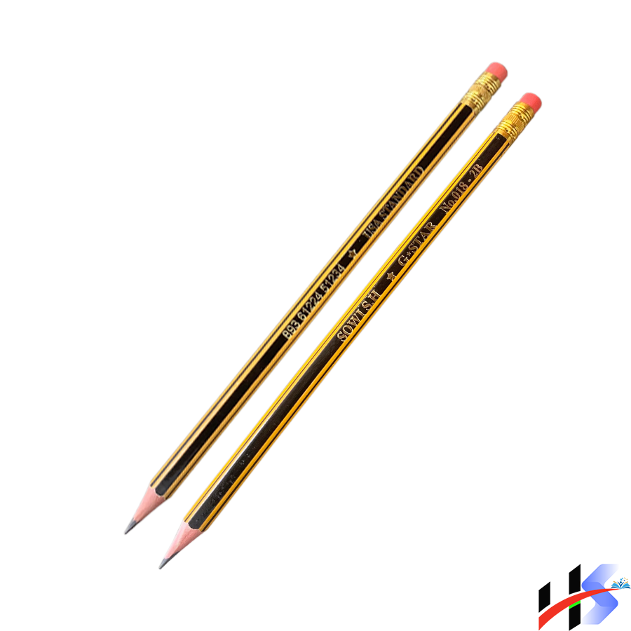 Hộp 12 Cây Bút Chì Gỗ 2B G Star No.018, Màu Chì Đậm, Chuốt Không Gãy - VPP Học Sinh Store
