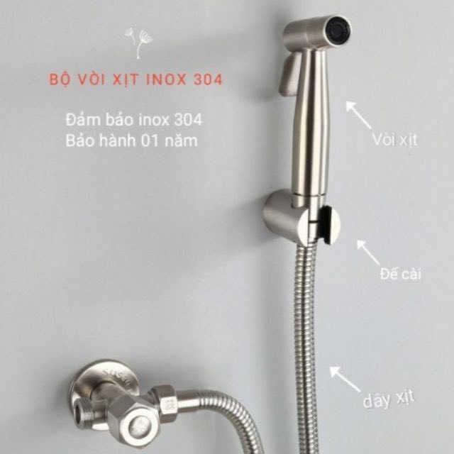 BỘ VÒI XỊT VỆ SINH INOX 304