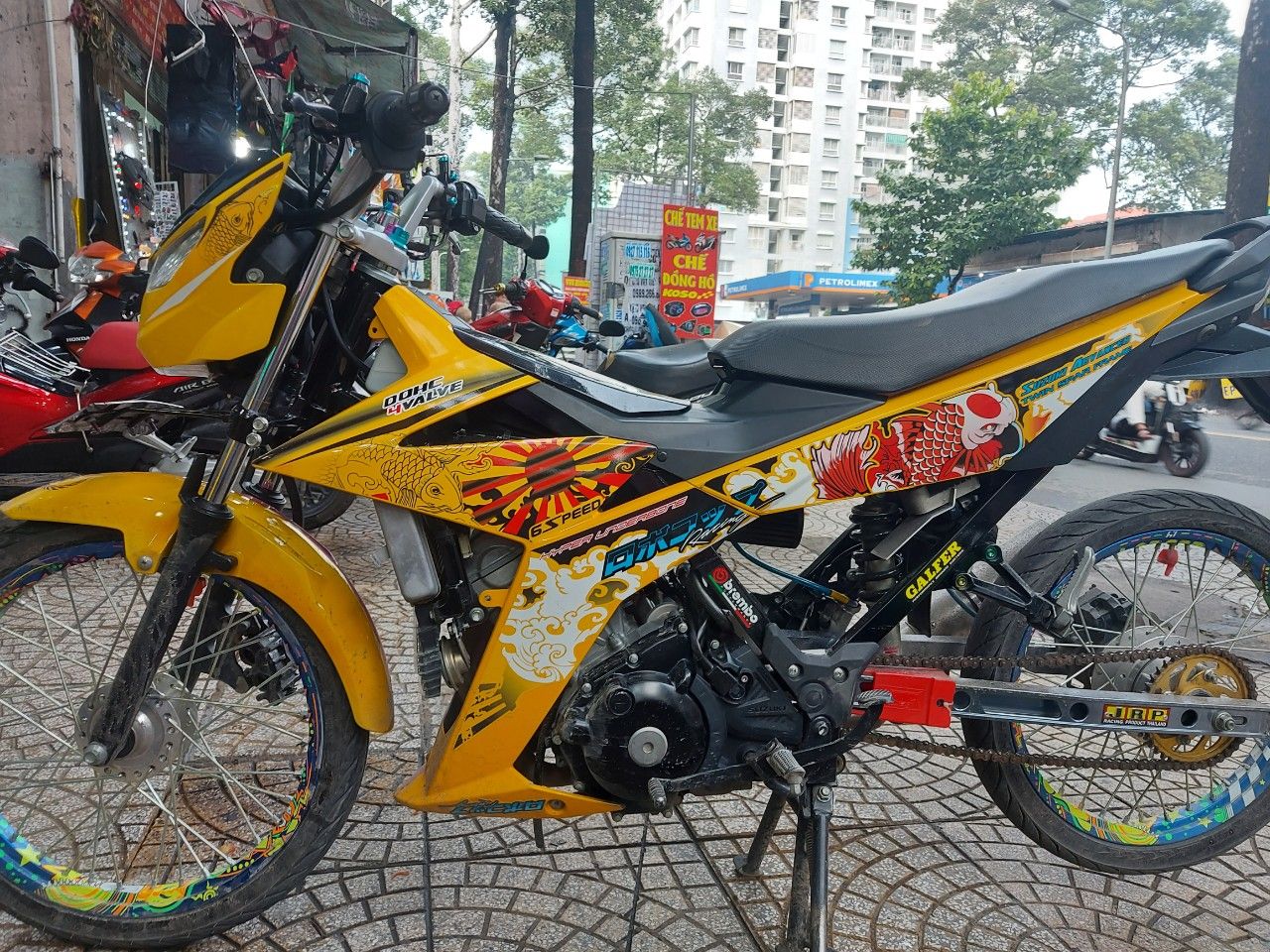 [HCM]Tem xe satria- raider  tem roi mẫu cá chép cao cấp