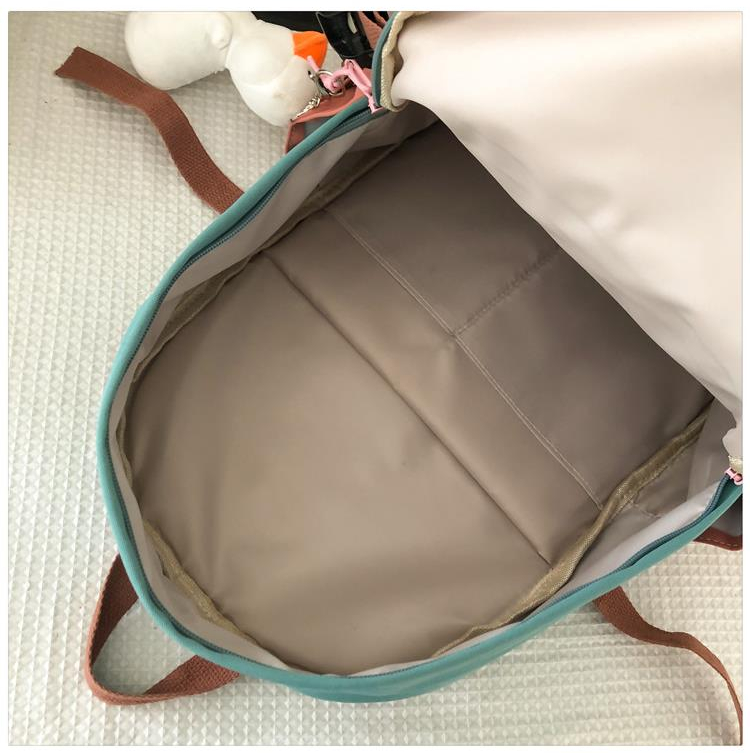 Balo Guofei vải chống thấm phối màu tặng móc khóa vịt bông siêu xinh