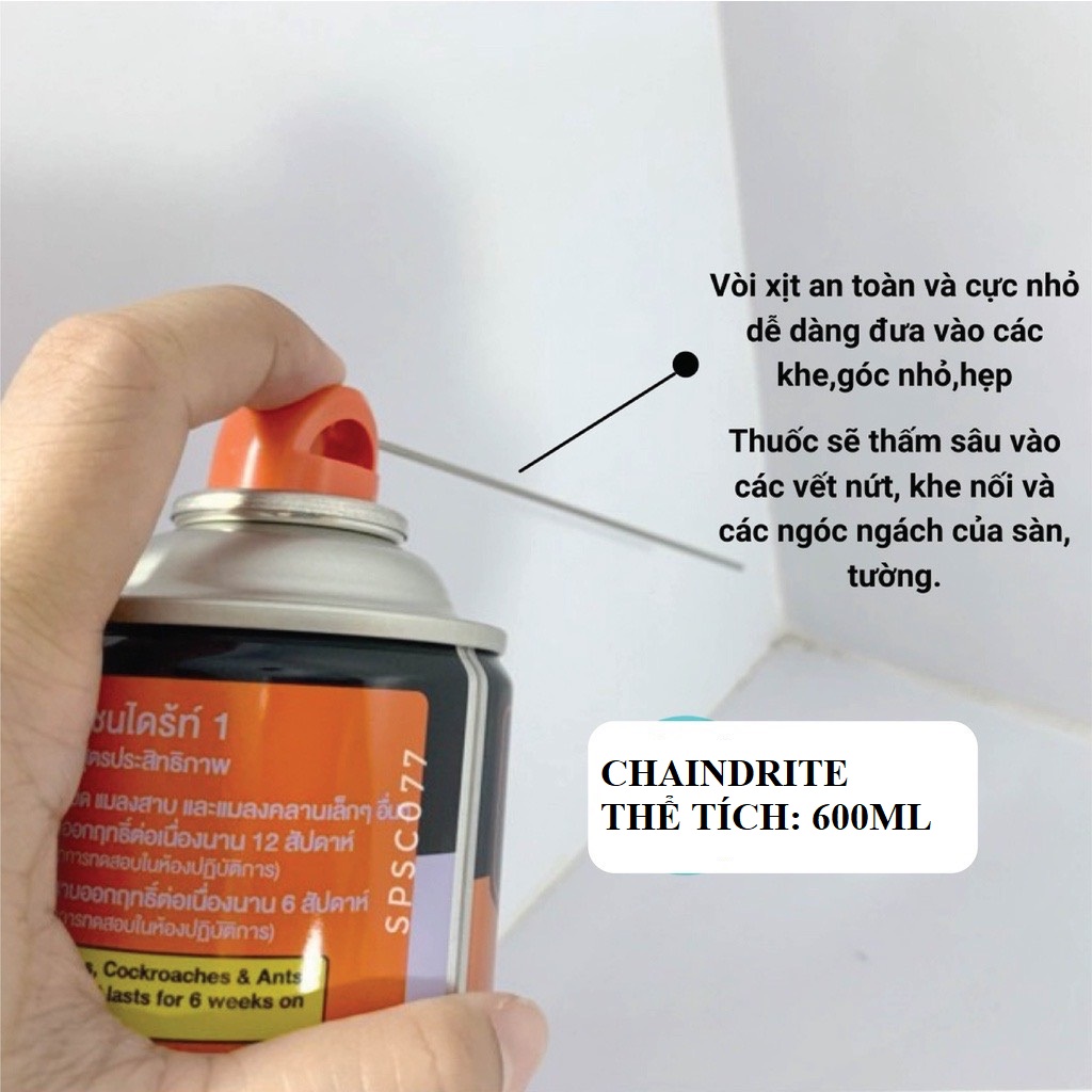 Bình xịt diệt Muỗi/Gián/Kiến/Côn trùng ARS - Chaindrite 600ml
