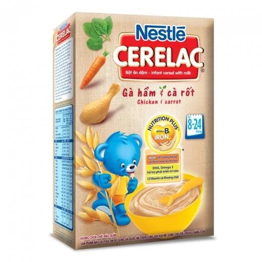 Thụy Sỹ Bột Ăn Dặm Gà Hầm Cà Rốt Nestle Cerelac - 200g