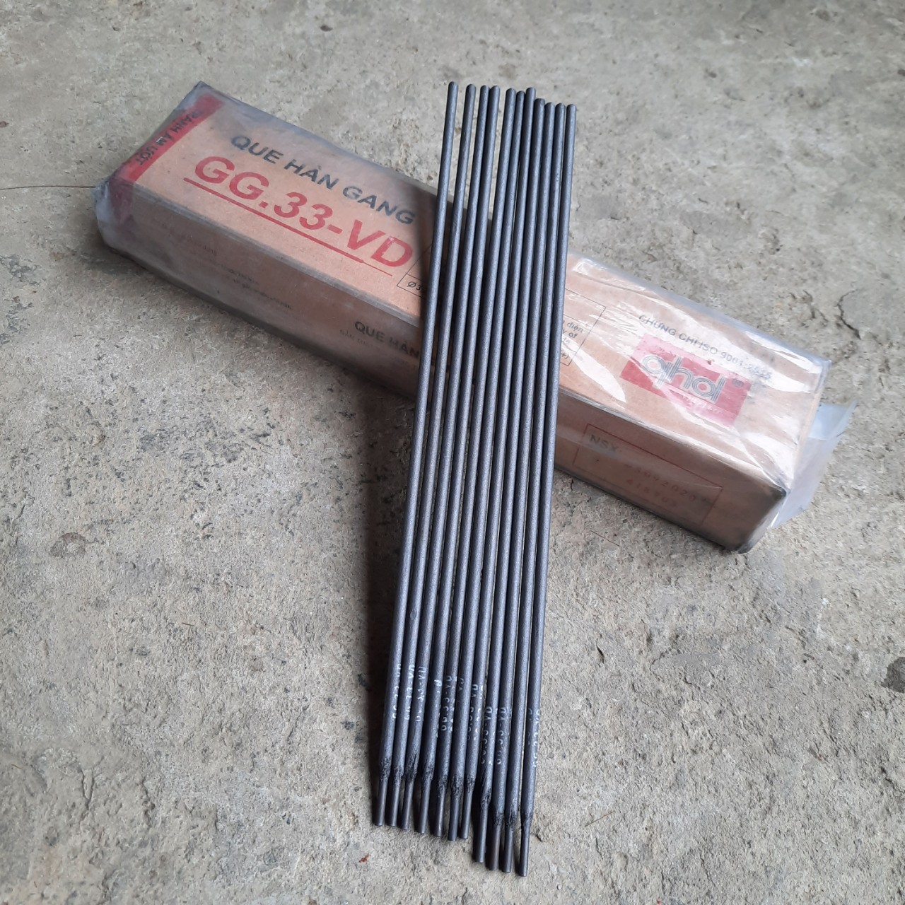 Bộ 5 que hàn gang 3li2, hàn chuẩn