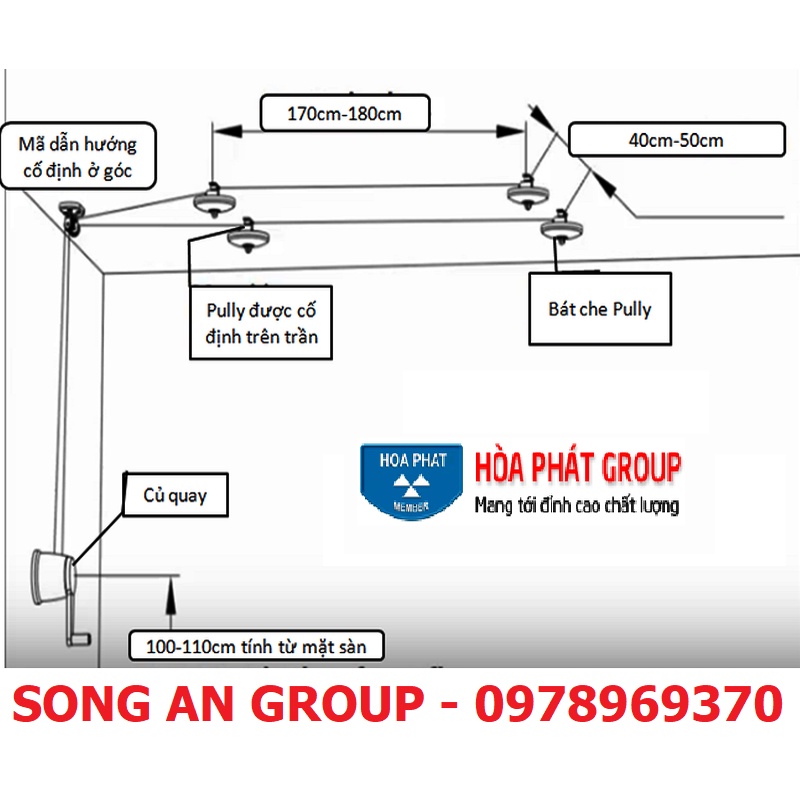 Giàn Phơi Thông Minh Hòa Phát KS950